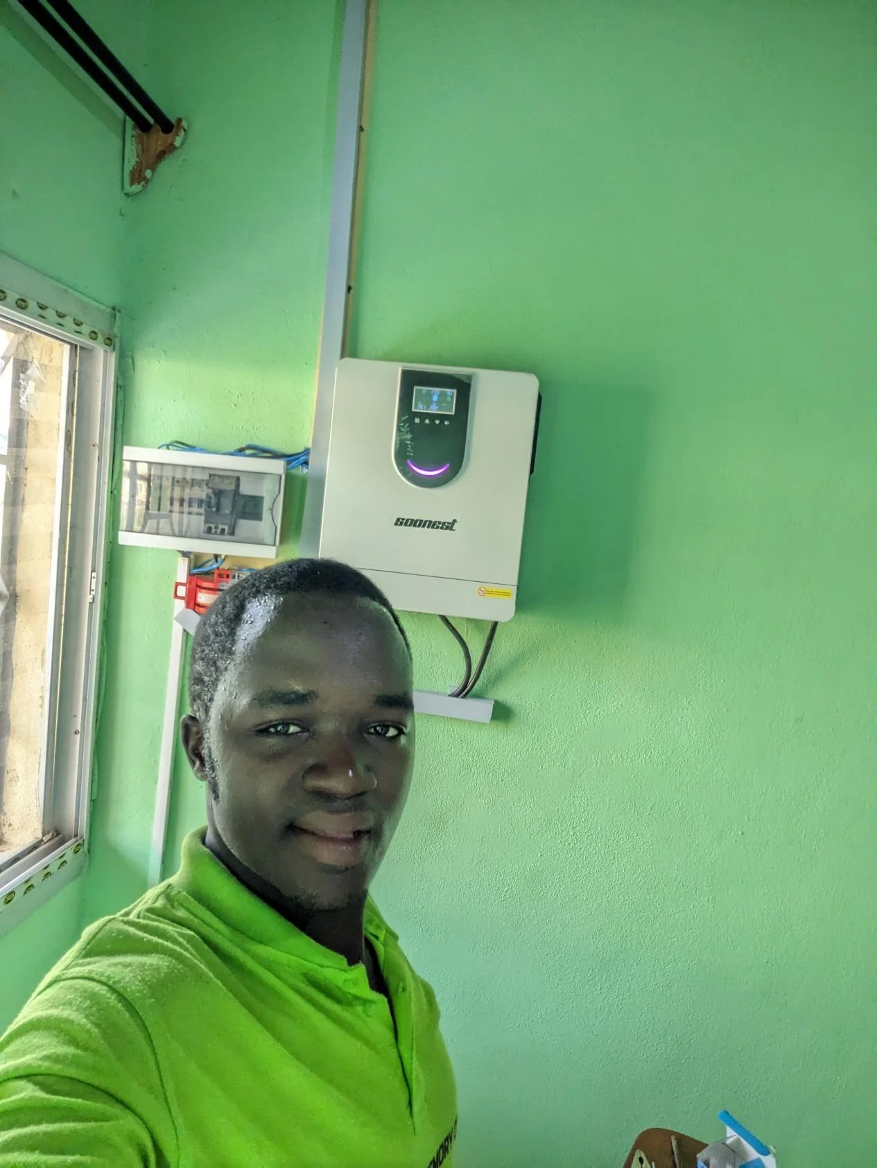 Customer's 10kW solar energy system in Africa