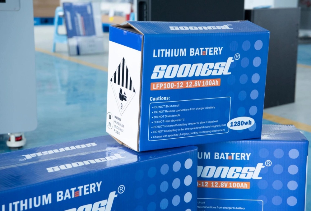 SOONEST Batería solar de ciclo profundo LiFePO4 12.8V 25.6V 50ah 100ah 150ah 200ah 250ah Batería de plomo-ácido a iones de litio recargable 12V 24V Precio económico Batería de litio con la mejor calidad