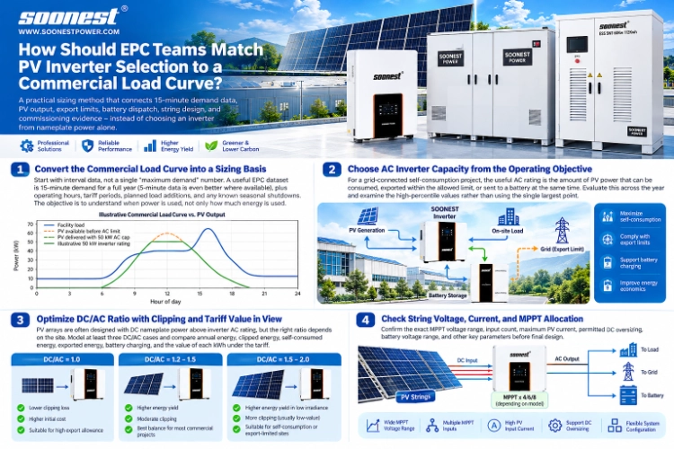 How Should EPC Teams Match PV Inverter Selection to a Commercial Load Curve